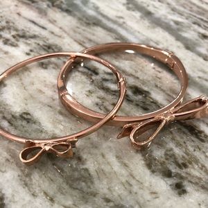 Rose Gold Kate Spade bow bracelets